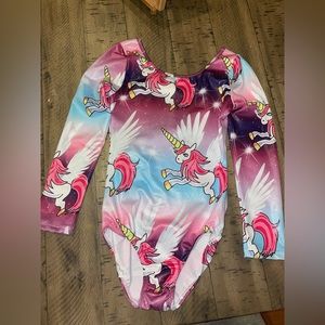 Long Sleeve Unicorn Leotard Size 10- Like New!
